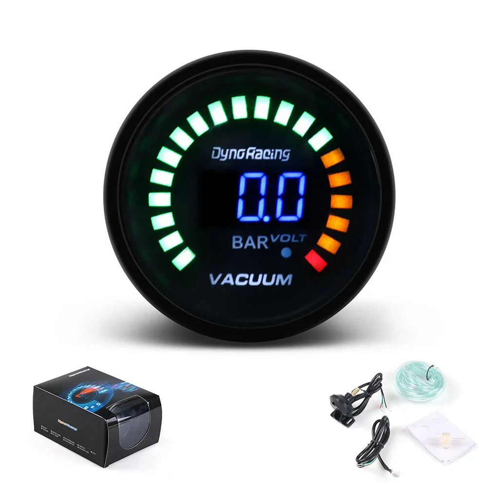 2 52 мм Автомобильный цветной светодиодный Turbo Boost PSI давление вакуумный указатель калибра метр