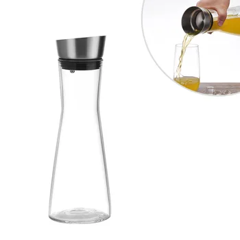 

1PCS Glass Pot Portable Explosion-proof Transparent Heat Resistant Water Jug Flower Tea Juice Filter Holder Beverage Kettle