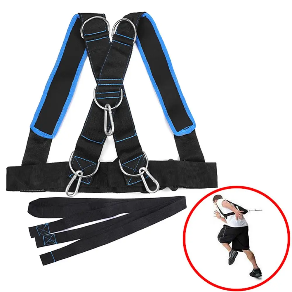 3x Workout Pull Resistance Strap Vest Strength Speed Training Sled Harness 