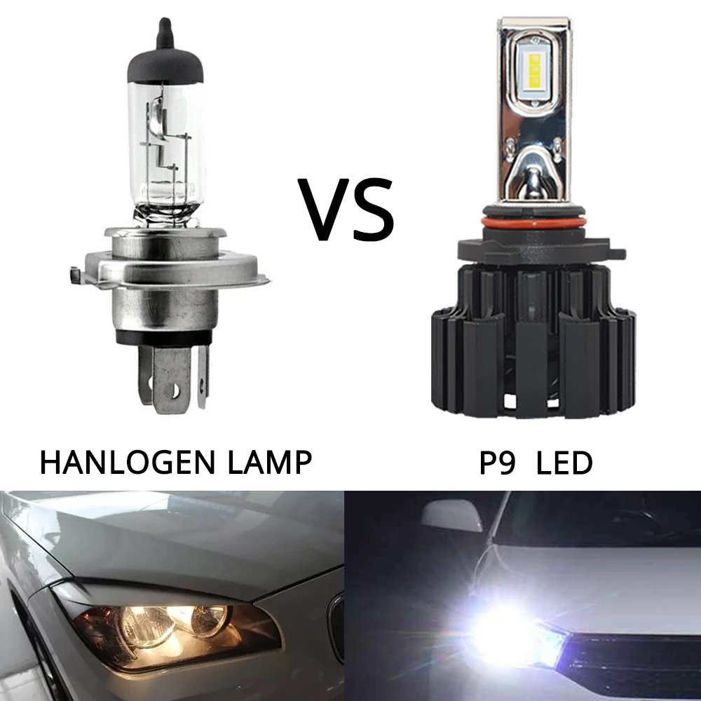 Hviero 2X H4 H7 9012 5202 H16 H8 100W 13600Lm IP67 Auto Led Front Bulb Automobile Headlamp Fog Light 6000K Car Lighting HID Xenon Light