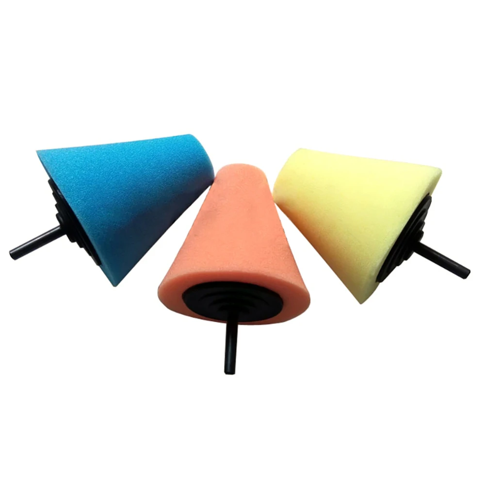 

Burnishing Foam Sponge Polishing Cone Shaped Buffing Pads For Car Wheel Hub Tool Metal Pad Soft Type Car Cleaning