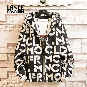

New 2020 Casual Men's Thin Jackets Waterproof Spring Autumn Hooded Outerwear Brand Male Clothes Plus Size S-4XL 5XL
