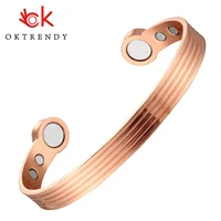 Oktrendy Pure Copper Bangle Magnetic Adjustable Cuff Bracelets Male Copper Health Energy Magnetic Bracelets Bangles For Women 1
