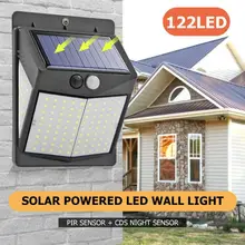 122LED Солнечная энергия PIR датчик движения настенный светильник наружный садовый уличный светильник с PIR датчиком движения внешний светильник Прямая поставка