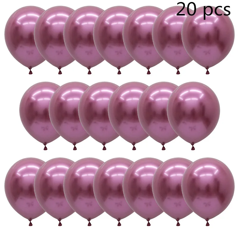metallic rose red /20/50 шт 12 дюймов; декор в виде золотистых металлических ювелирные изделия из жемчуга белого шарики Baby Shower одежда для свадьбы, дня рождения Золотой воздушные шары с конфетти цвета розовое золото, игрушки для детей - Цвет: metallic rose red
