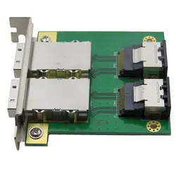 XT-XINTE Mini SAS Dual para SFF-8087 interno SAS 36P a 2 puertos HD externo, Panel frontal de SFF-8088, adaptador de tarjeta PCI SAS