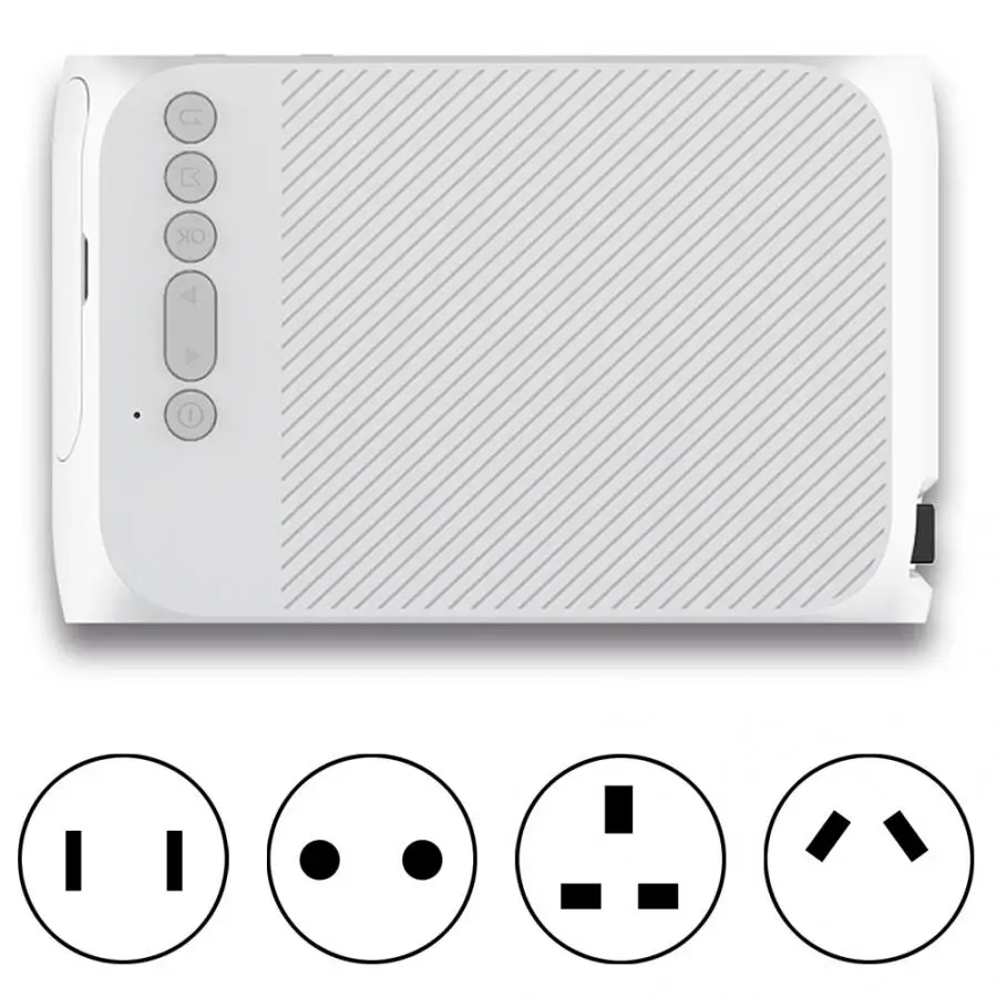 YG320 мини-проектор HD 1080P белый 600 Люмен USB/TF/HDMI/AV многоцелевой проектор 100-240 В HD проектор
