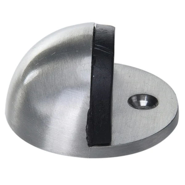 1PC Metal Oval Door Stop Door Stopper Floor Doorstop Rubber Interior Holder Home