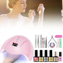 33 шт. Набор лаков для ногтей УФ/светодиодный для ногтевой фототерапии полный комплект для начинающих красивый цвет практичный Быстрая