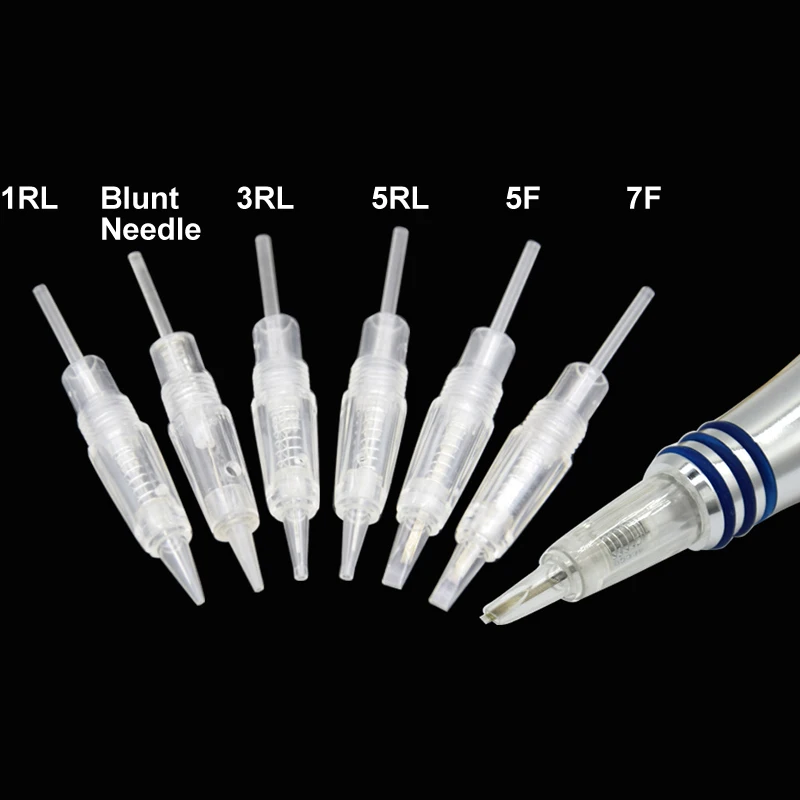 30pc/50pc Tattoo Machine Needles for Eyebrow Korean Fashion Permanent Makeup Machines Screw Cartridge Needle Replacement