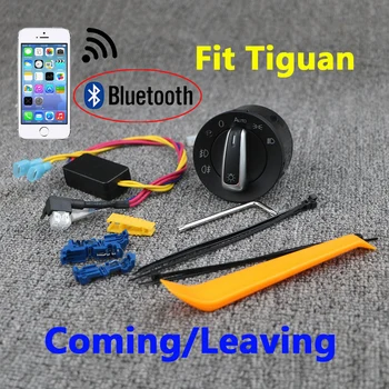 

Bluetooth Headlight Switch With Coming Leaving Function Head Lamp Switch Light Sensor Module Upgrade For VW Tiguan 2008-2016 +