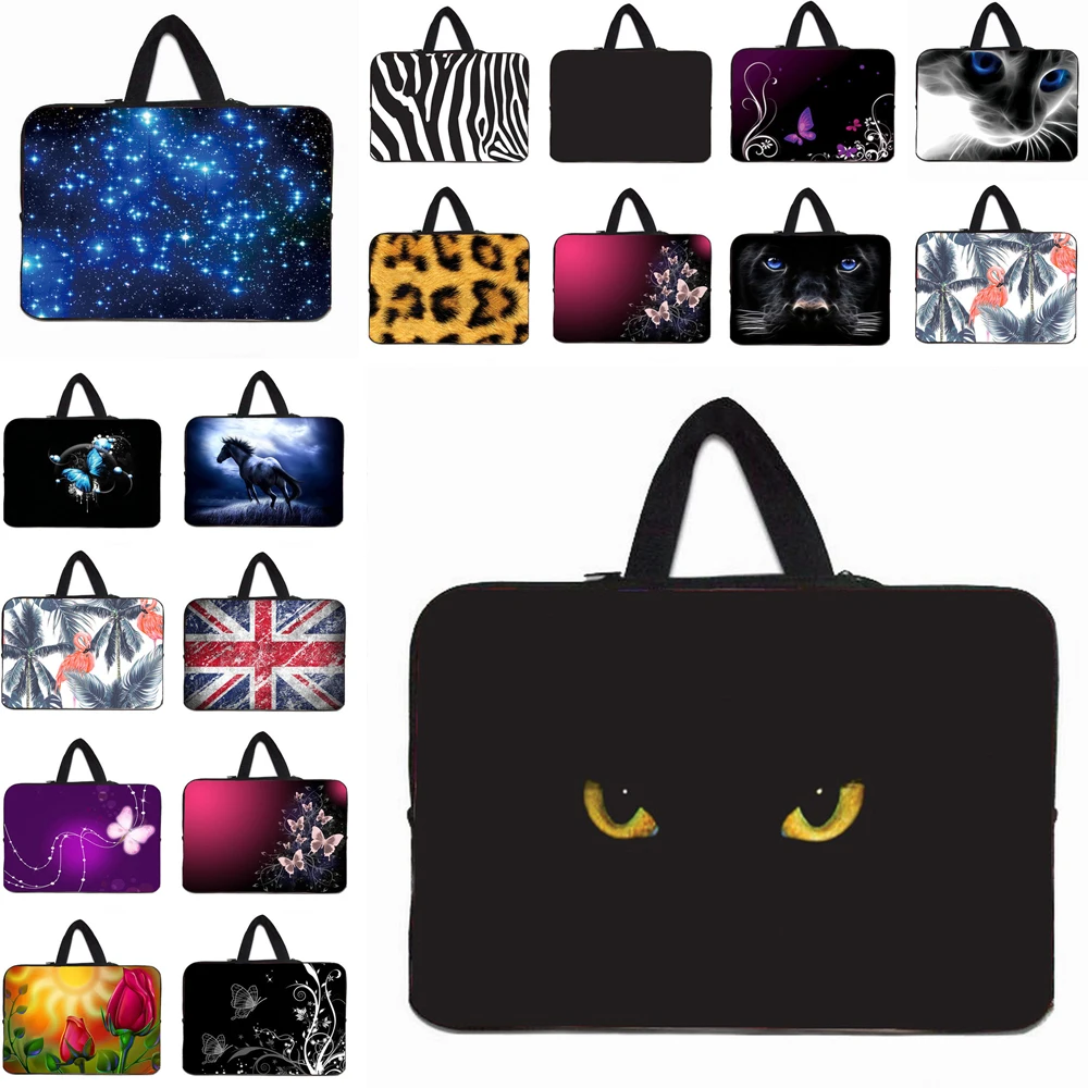 Carring Laptop Handle Bag Case For Macbook Air Pro Retina 11 12 13 Pro 16 Neoprene 10.1 14 15 17 Notebook Chromebook Funda Bolsa