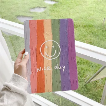 

For iPad Pro 2020 11'' 10.5" ipad 2019 10.2 Case Cute Rainbow PU Leather Cover For iPad mini 4 5 9.7 inch ipad 2018 Funda Capas