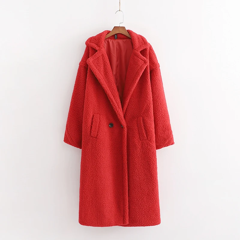 Зимнее пальто женское повседневное длинное меховое пальто шерстяное Женское пальто с длинным рукавом