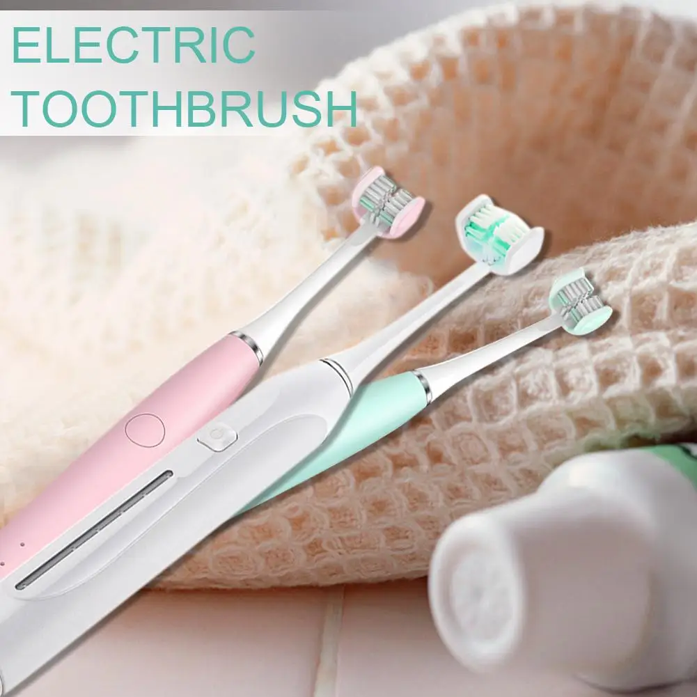 Мощная Электрическая зубная щетка перезаряжаемая ультразвуковая моющаяся электронная отбеливающая Водонепроницаемая зубная щетка