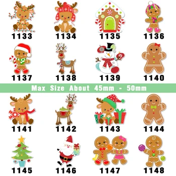 

HSDCraft Free shipping 30 pcs planar resin Christmas elk character resin