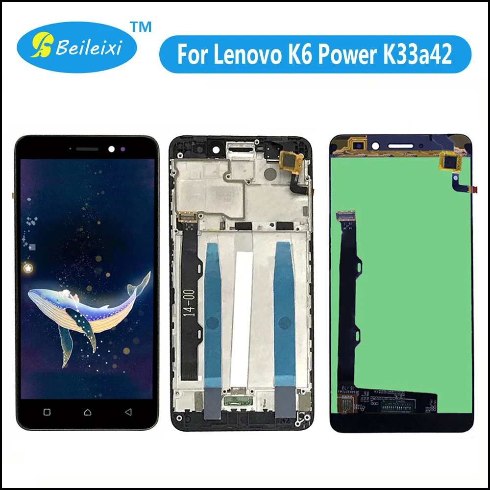 Для Lenovo K6 Power K33a42 ЖК дисплей кодирующий преобразователь сенсорного экрана в сборе