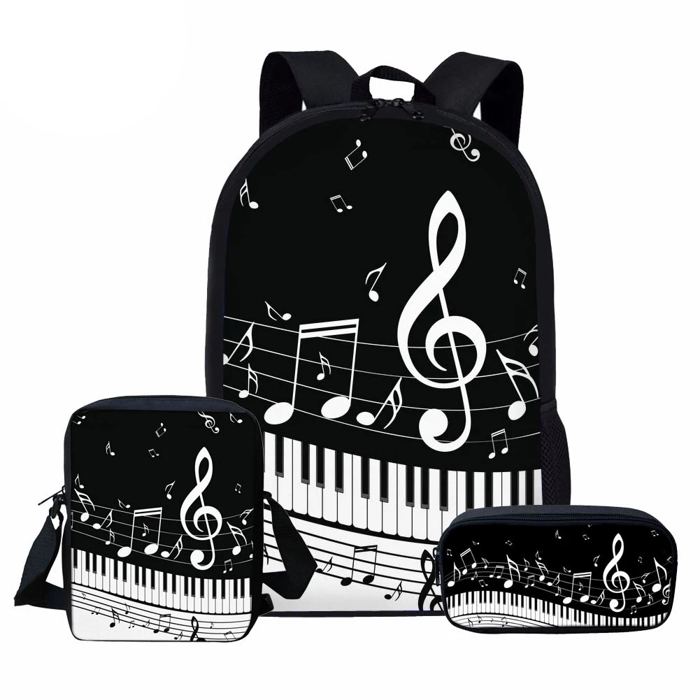 NOISYDESIGNS детские школьные сумки для фортепиано для детей, рюкзак для девочек-подростков, сумки для книг с музыкальными нотами для девочек, Набор сумок для начальной школы на заказ - Цвет: L5553CEK