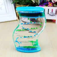 Valentine's Day Double Hourglass Liquid Timer oil dripping Visual Timer Oil Liquid Motion Hourglass Floating Desk Decoration 1