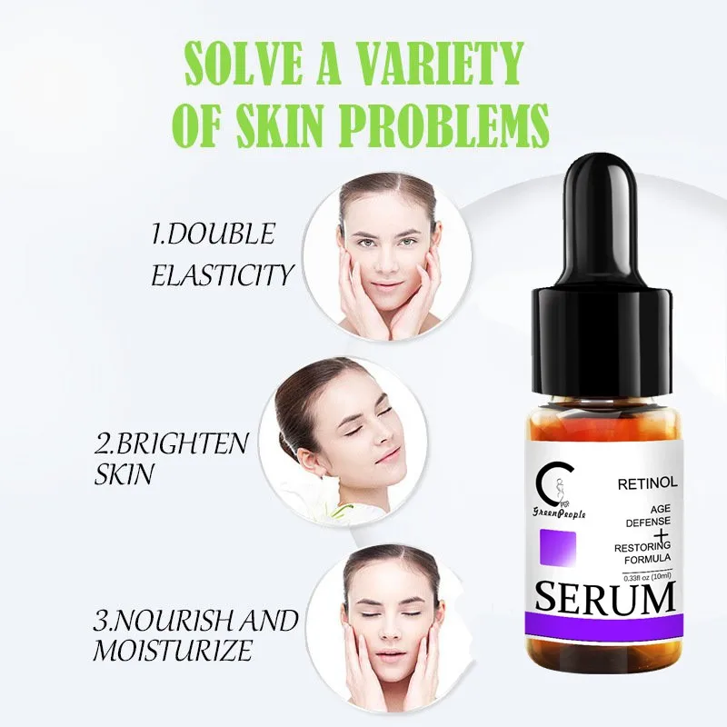 GreenPeople лица Retinol Сыворотки сужения пор анти морщин Омолаживающий увлажняющий с