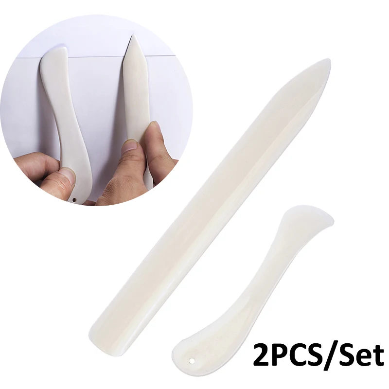 

2pcs/set Paper Creaser Crafts Edge Side Slicker Folding Tool Set For DIY Card Making Scrapbooking Letter Opener 2019 New