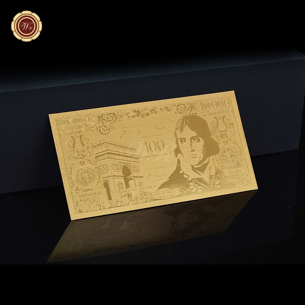 Francia Banconota In Lamina D'Oro 1956S Franc Bill Valuta Mondiale Denaro Falso Banconota Commemorativa Nota Souvenir Regalo Da Collezione Aziendale
