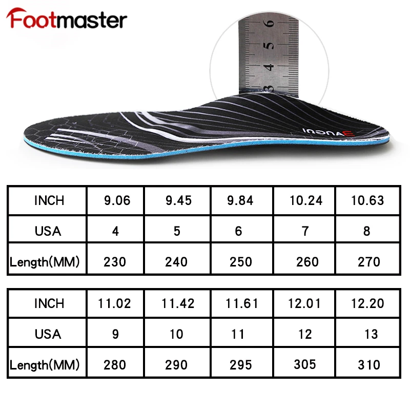 FootMaster строгие плоские Стельки ортопедические арки поддерживающие вставки