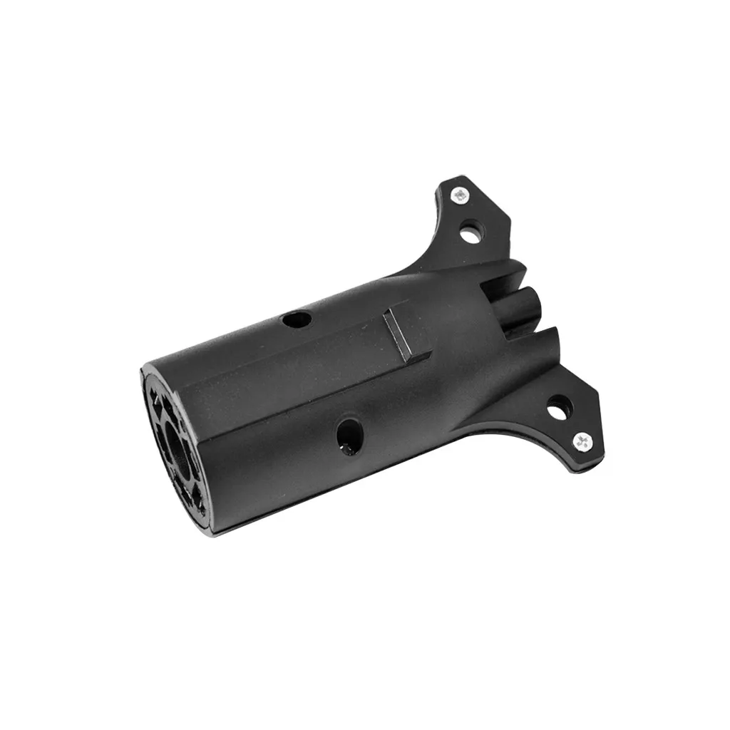 RV 7 Way Round to 4 Pin Flat Trailer светильник Adapter Plug Connector Boat Black NEW|Сцепные устройства прицепов