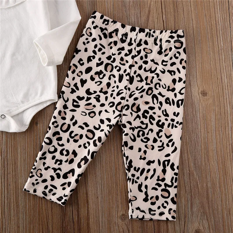 Одежда для маленьких девочек; комбинезон с рюшами «Big Sister»; футболка с леопардовыми штанами; комплект одежды; одинаковые комплекты для семьи