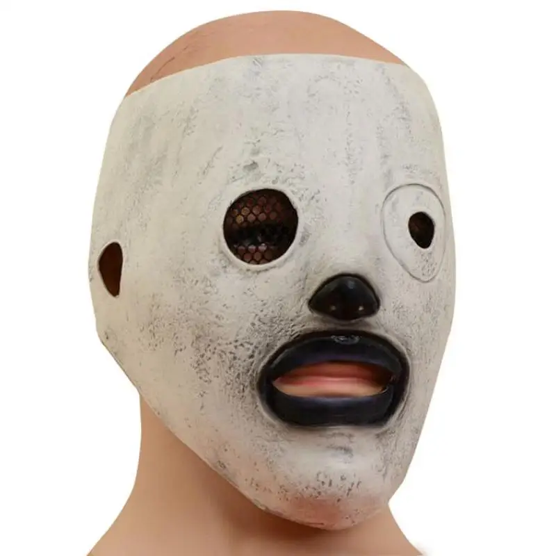 

Halloween Carnival Party Mask Slipknot Headgear Livek Mask Mascaras Halloween Cosplay Masks Man Masker Party White Latex Mask