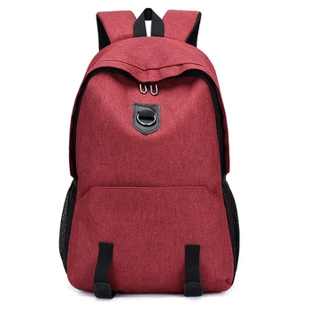 

Men's Casual Simple Oxford Cloth Waterproof Laptop Backpack Female Student Schoolbag Teenager Sports Backpack Red