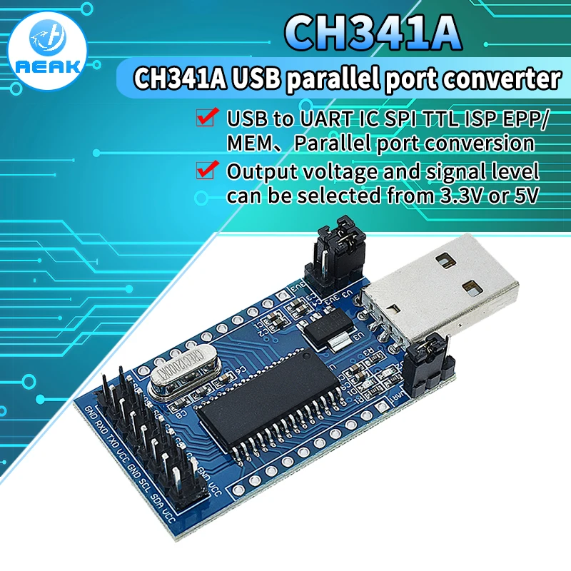 Программатор CH341 с USB на UART IIC SPI I2C конвертер параллельным портом встроенный