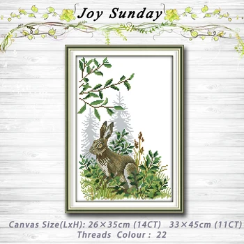 

The rabbit in the forest decor painting 14CT 11CT counted cross stitch kits embroidery sets Needlework Sets Home decor