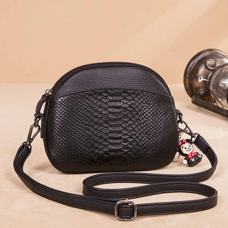 Crocodile Pattern Genuine Leather Cross Body Bag Woman's Handbag Ladies Shoulder Messenger Bags