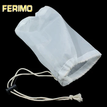 

8pcs/ Lot Multi Sizes Retail Craft Brew Filter Bag For Wine Brewing Recyclable Homebrew Gauze Mesh Pouch Bucket With Drawstring