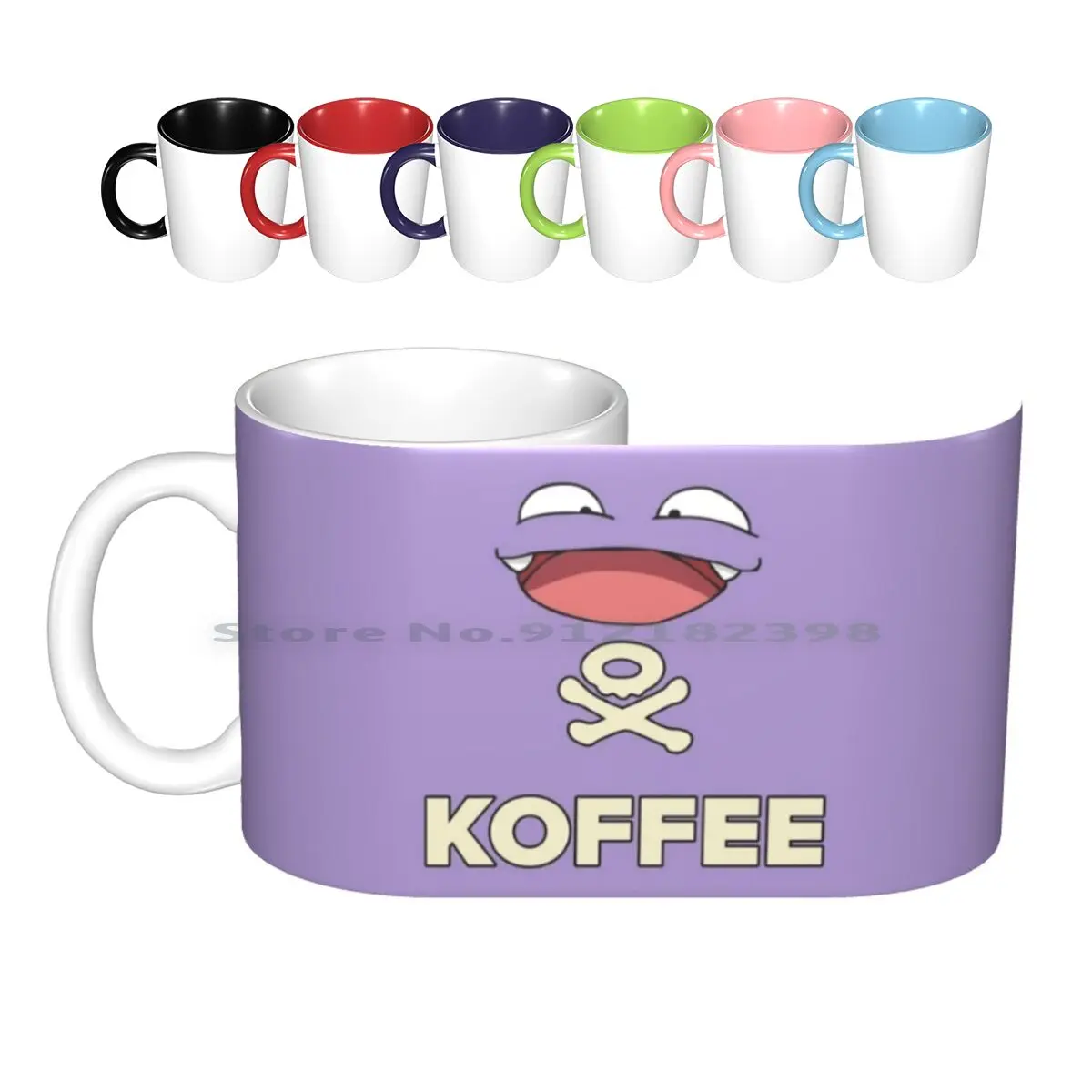 Koffee! Tazze In Ceramica Tazze Da Caffè Tazza Da Tè Al Latte Caffè Koffee Monster Purple Crossbones Smile Happy Mobius Torus Mobius