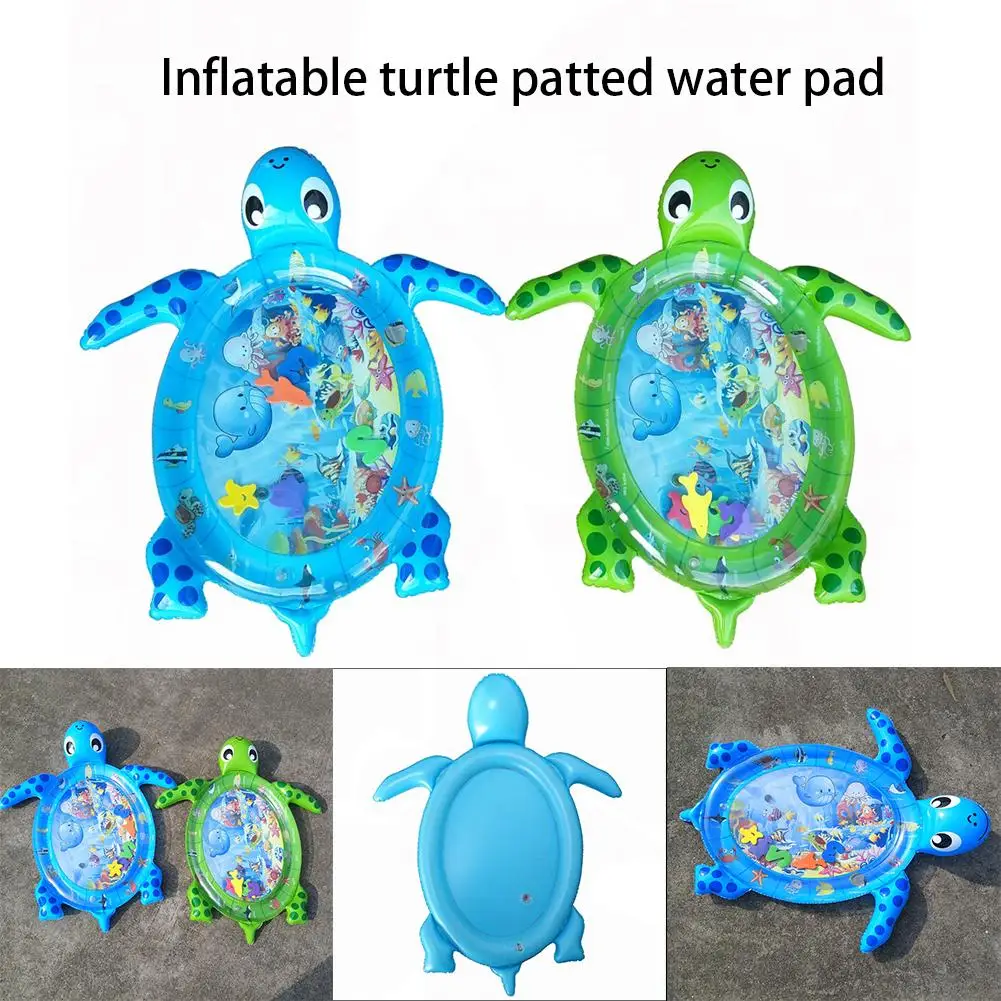 Baby Kids Water Play Mat Toys Inflatable Patted Pad Baby Water Cushion Environment Friendly PVC Turtles Pattern Pad