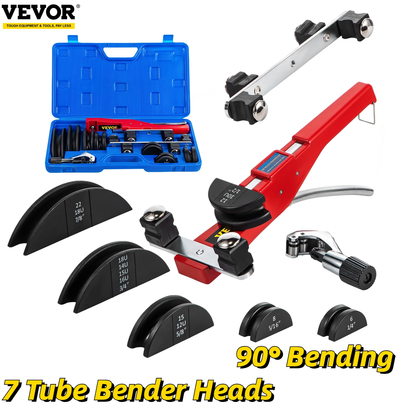 VEVOR HVAC Refrigeration Manual Copper Tube Bender & Pipe Cutter Set
