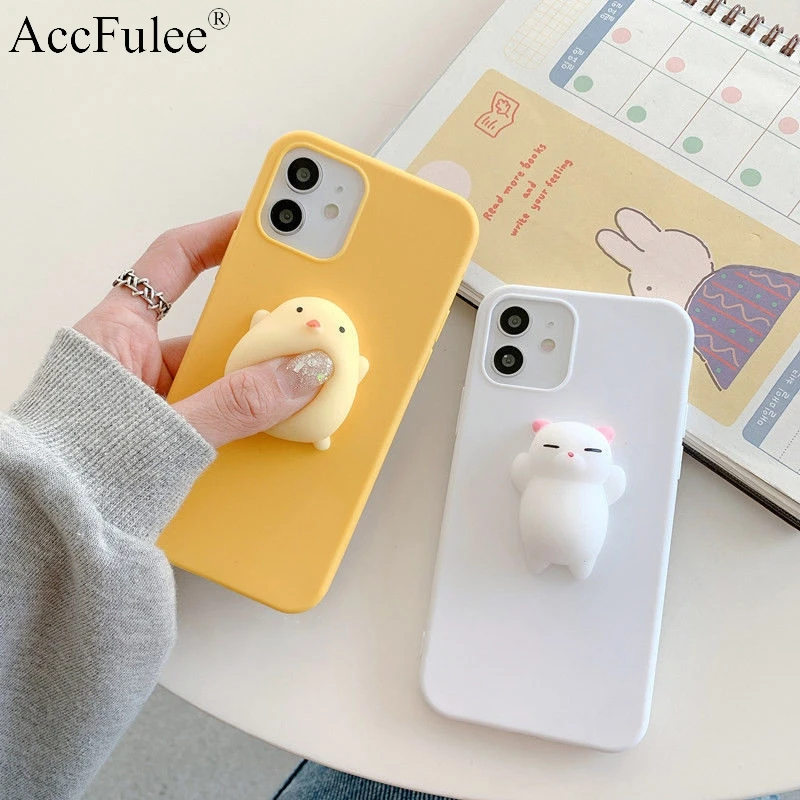 Squishy 3D Toys Rabbit Cat Case For Huawei Y9 Prime 2019 Y9A Y9S Y8P Y8S Y7 2018 Y7P Y7A Y6P Animals TPU Cover Soft Cases | Мобильные
