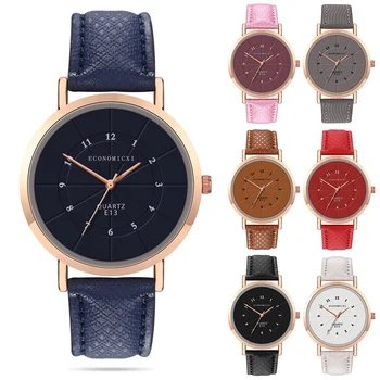 

Women Men PU Leather Watch Sport Thin Quartz Couples Wrist Watches Casual Female Clock Relogio Feminino