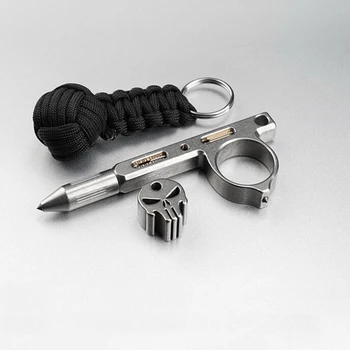 

EDC Titanium Alloy Tactical Pen Tungsten Steel Head Self Defense Broken Window Portable Multi-function Personal Survival Tool