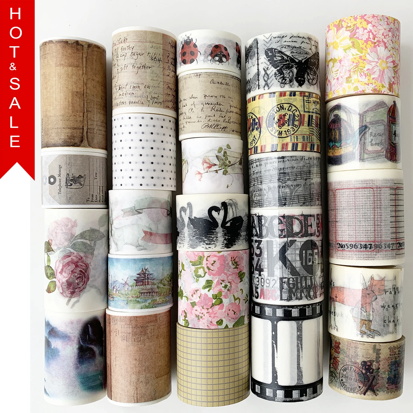 Cinta washi para manualidades DIY, regalo diario de recortes, muchos cupón y diseño de flores, gran oferta, 6056, Envío Gratis