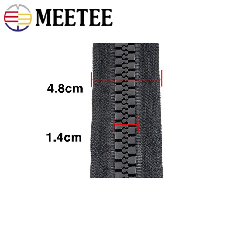 Meetee 20# Смола молния открытый конец для пуховика пальто Pencilcase карман молнии Открытый Палатка рюкзак Портной Швейные аксессуары