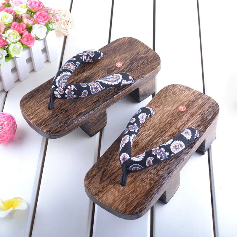 Женская обувь унисекс; деревянные японские традиционные гэта из пауловнии; обувь для костюмированной вечеринки Наруто ниндзя; Вьетнамки; уличные сандалии - Цвет: Color8