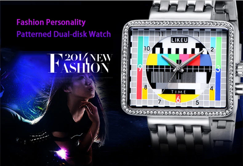 2021 new TV watch male and female luminous creative personality female watch student fashion electronic quartz watch