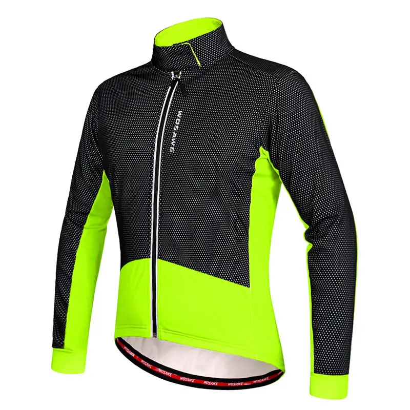WOLFBIKE флисовая Джерси для велоспорта, мужские куртки для велоспорта с длинным рукавом, велосипедная куртка, водонепроницаемая ветрозащитная спортивная одежда, пальто, одежда - Цвет: BC286-G