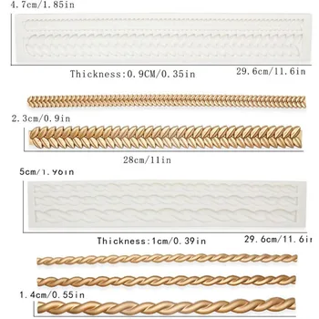 

Border Cake Decoration silicone mold fondant mold cake decorating tools chocolate gumpaste mold candy molds Plaster Candle Mold