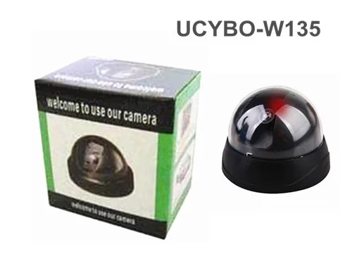 Камера видеонаблюдения, имитация купола, мигающий красный светодиодный светильник, wifi, имитация купола, камера видеонаблюдения - Цвет: UCYBO-W135