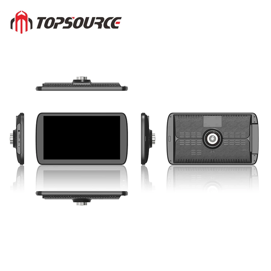 Автомобильный видеорегистратор TOPSOURCE, 9 дюймов, ANDROID 6,0, 1G/16G, видеорегистратор, Full HD, 1080 P, видео регистратор, камера, gps, навигатор для грузовиков и транспортных средств