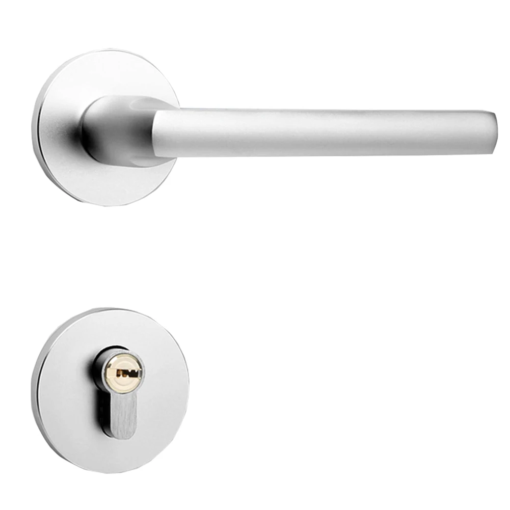 

Home Security Hardware Space Aluminum Practical Entry Smooth Handle Furniture Door Lock Durable Split Ultra Silent Bedroom